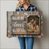 Rustic wooden photo canvas for couples featuring All Of Me Loves All Of You design
