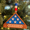 Triangular flag ornament on Always in Our Hearts Wooden Christmas Ornament, Memorial Tree Decoration