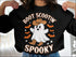 Black Halloween sweatshirt featuring Boot Scootin Spooky Ghost with Cowboy Boots design