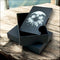 Black Custom Metal RFID Wallet with Eagle Design, Engraved Slim Card Holder for Men