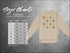Beige Daisy Long Sleeve Shirt with Pumpkin Pattern and Size Chart for Fall Fashion