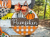 Round Fall Hello Pumpkin Wood Door Hanger for Autumn and Thanksgiving Decor