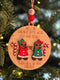 Funny Gingerbread Christmas Ornament featuring a Personalized Wooden Design for Friends