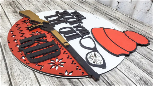 Funny Christmas Decor Handmade Youll Shoot Your Eye Out Sign for Front Door Display