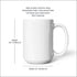 White ceramic Funny Mom Mug with dimensions for Mother’s Day gift