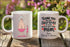 Two white mugs with funny designs for Mother’s Day gift, featuring humorous sayings