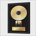 Gold Record Canvas For Couples: Black-framed personalized plaque with engraved lyrics