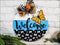 Hand-Painted Butterfly Welcome Door Hanger Sign for Rustic Home Decor by Southern Sass Custom