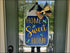 Hand painted wooden sign featuring a Mason jar Home Sweet Home door hanger for decor