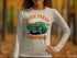 Long-sleeved sweatshirt featuring hand-picked farm fresh pumpkins truck design for fall