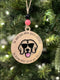 Handmade Funny Dog Ornament for Christmas tree decoration made of wood