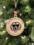 Handmade Funny Dog Ornament for Christmas tree decoration made of wood