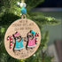 Handmade Gingerbread Friends Ornament, a custom wooden friendship gift for Christmas decor