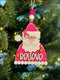 Pink Santa ornament from Handmade Wooden Christmas Ornaments, perfect for holiday decor