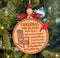Handmade wooden Christmas memorial ornament for personalized holiday decor keepsakes