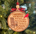 Handmade wooden Christmas memorial ornament for personalized holiday decor keepsakes