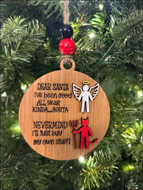 Humorous Christmas ornament.