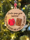 Humorous Handmade Wooden Santa Ornament for Snapchat Inspired Holiday Decoration