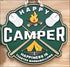 Happy Camper Wood sign showcasing rustic camping decor for outdoor enthusiasts