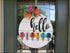 Handpainted Hello Summer Door Hanger featuring a colorful ice cream cone door decor