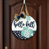 Hello Fall Wooden Door Hanger, a rustic entryway sign and seasonal pumpkin decoration