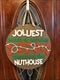 Humorous Jolliest Asshole Christmas Sign as hand painted wooden holiday decor