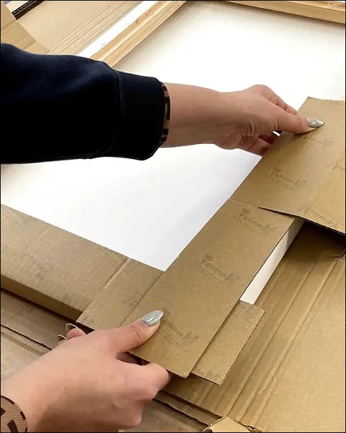 Brown Cardboard Packaging with Paintit Branding for Love Runs Deep Canvas Print