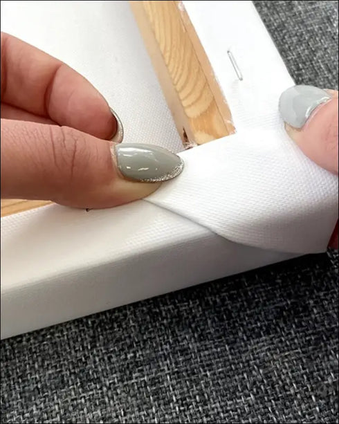 White textured weave canvas print of love runs deep for couples