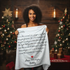 Personalized Love Letter Sherpa Fleece Blanket featuring custom text design