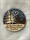 Layered wooden memorial Christmas ornament for loved one, handmade keepsake holiday decoration