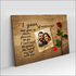 Personalized one year anniversary canvas print with couple photo and rose