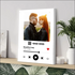 Our Song canvas print: couple in leather jackets with scannable Spotify code