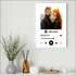 Our Song canvas print of couple in black leather jackets, sunlit background