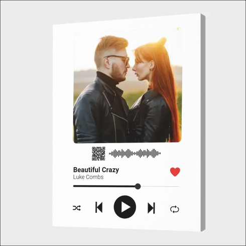 Our Song Canvas Print with Luke Combs Beautiful Crazy Spotify Code