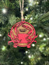 Personalized Crab Ornament handmade wooden Christmas decoration for coastal decor lovers