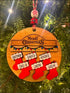 Personalized Family Stockings Ornament Handmade Wooden Merry Christmas Tree Decoration