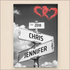 Personalized vintage street sign canvas with Chris and Jennifer heart smoke trail