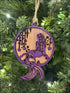 Purple Mermaid Christmas Ornament showcased in Personalized Wooden Mermaid Ornament gift