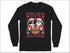 Black long-sleeved Holiday Humor T-Shirt with Christmas-themed graphic for funny Christmas debate