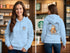 Light blue hoodie from Pumpkin Spice Social Club Fall Coffee Lover Tee collection