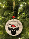 Cow Christmas ornament for personalized Merry Christmas rustic farm animal decor