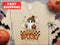 Beige Stay Spooky Boo-Jee Halloween Ghost T-Shirt for Coffee Lovers with Pumpkin Design