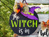 Halloween Witch Door Hanger featuring a Witch Hat Sign for Seasonal Fall Decor