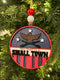 Handmade wooden patriotic Christmas ornament for a small town holiday decor gift